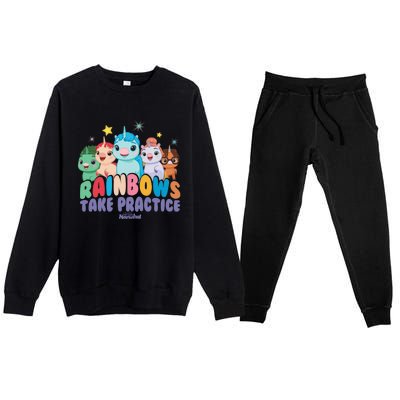 DreamWorks Not Quite Narwhal Rainbows Take Practice Premium Crewneck Sweatsuit Set