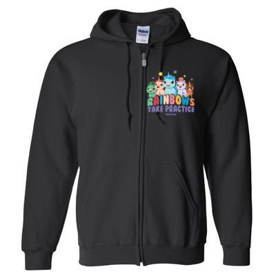 DreamWorks Not Quite Narwhal Rainbows Take Practice Full Zip Hoodie