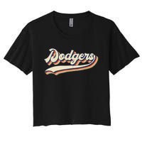 Dodgers Name Retro Vintage Gift Women's Crop Top Tee