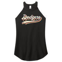 Dodgers Name Retro Vintage Gift Women's Perfect Tri Rocker Tank