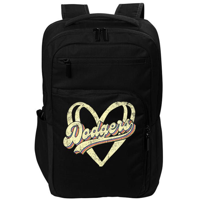 Dodgers Name Retro Vintage First Name Dodgers Lover Usa Flag Impact Tech Backpack