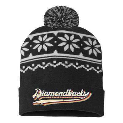 Diamondbacks Name Retro Vintage Gift For Men Women Boy Girl USA-Made Snowflake Beanie