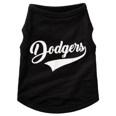 Dodgers Name Retro Vintage Doggie Tank