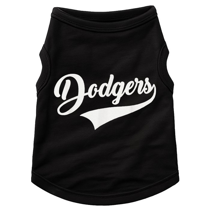 Dodgers Name Retro Vintage Doggie Tank