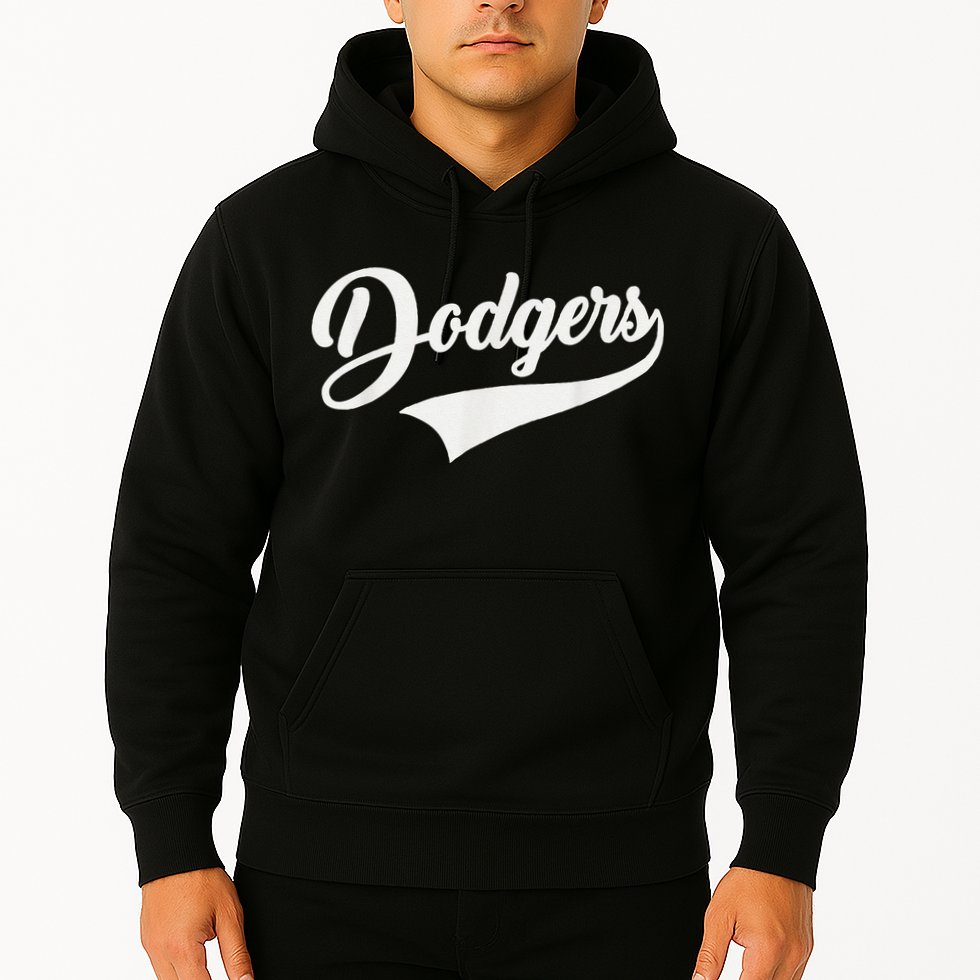 Dodgers Name Retro Vintage Hoodie