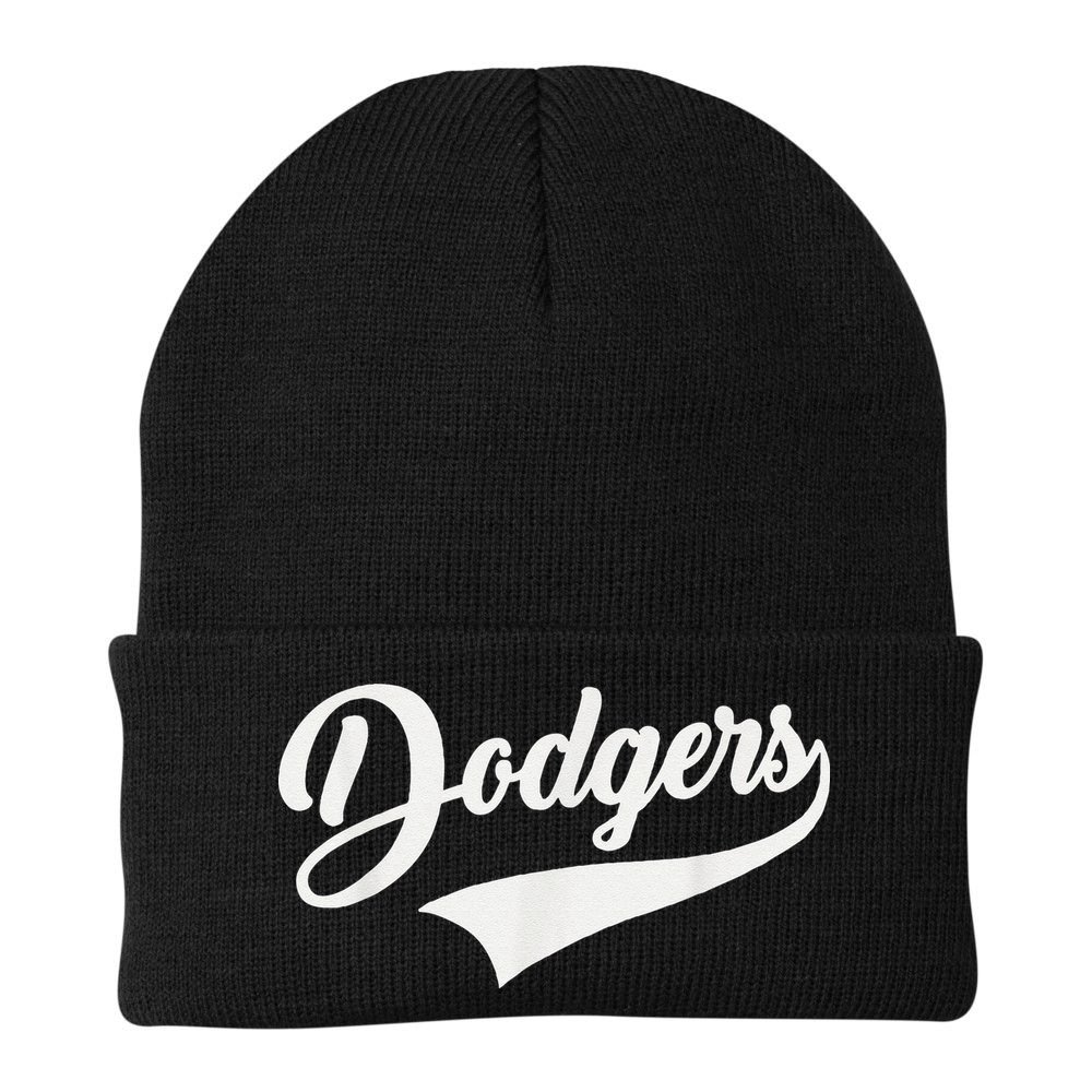 Dodgers Name Retro Vintage Beanie