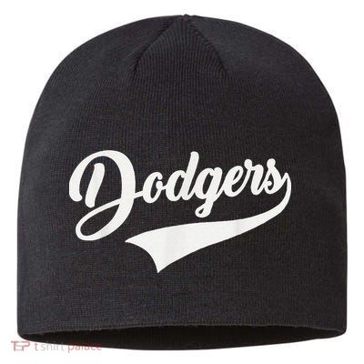 Dodgers Name Retro Vintage Sustainable Beanie