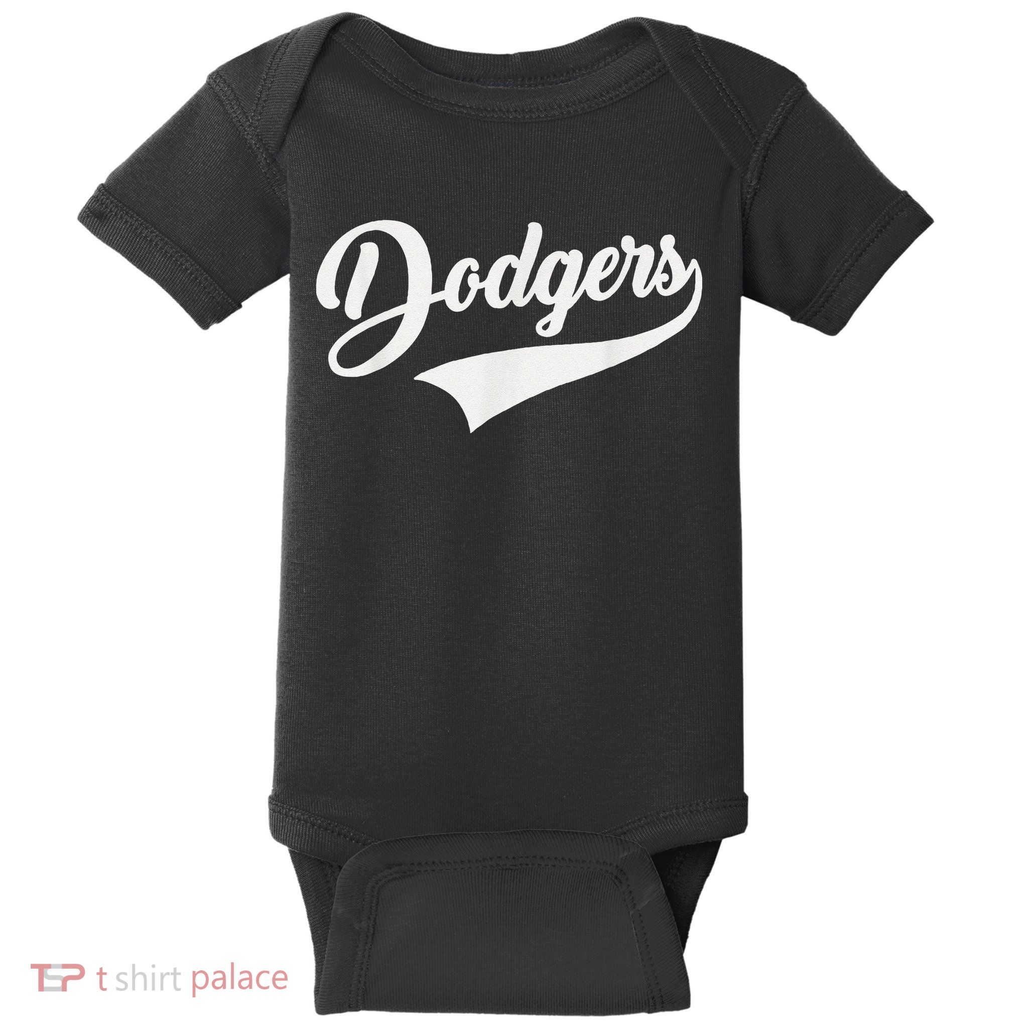 Dodgers Name Retro Vintage Baby Bodysuit