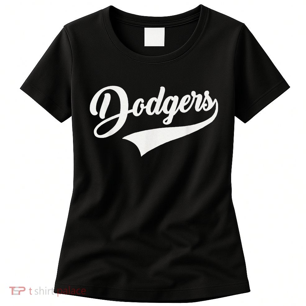 Dodgers Name Retro Vintage Womens T-Shirt