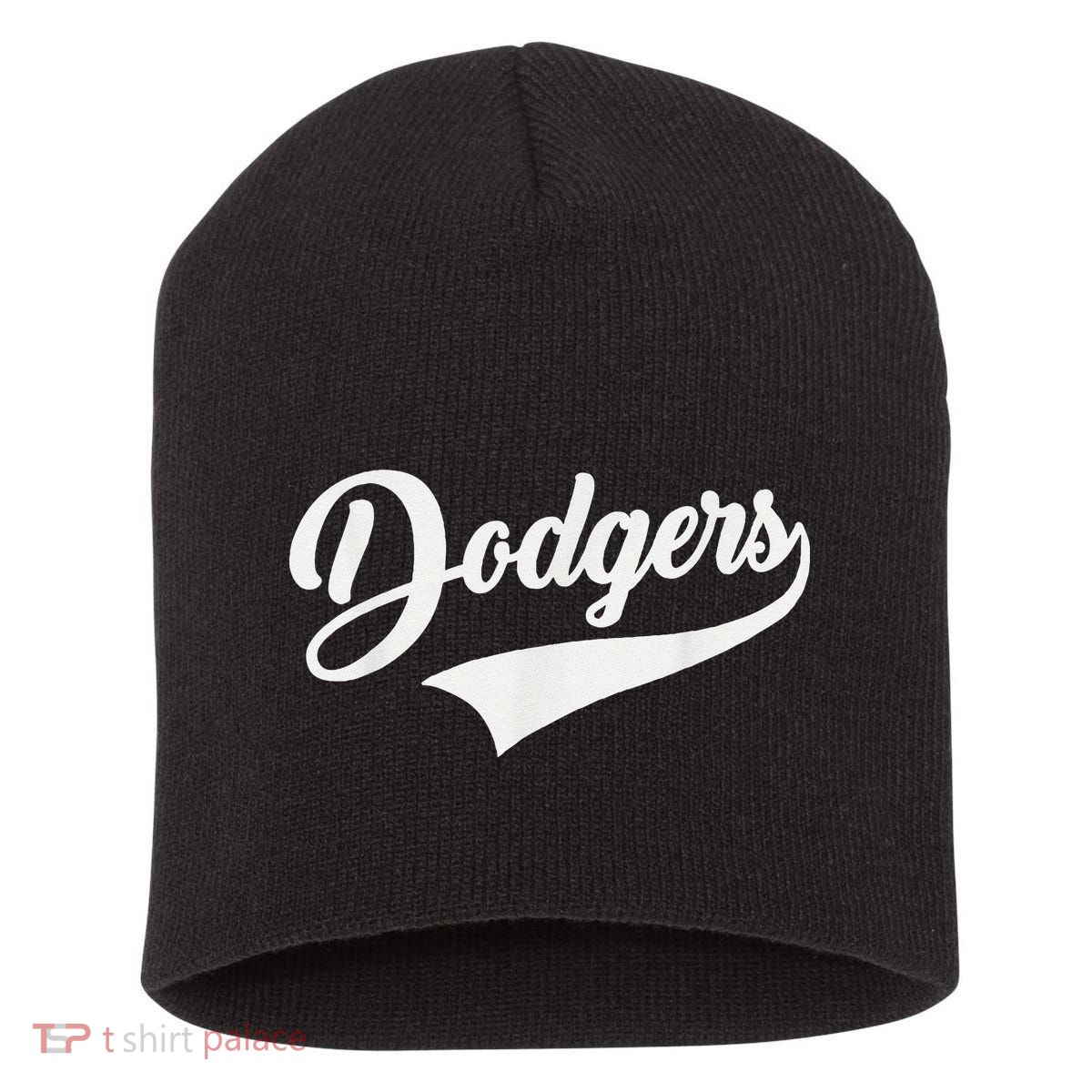 Dodgers Name Retro Vintage Short Acrylic Beanie