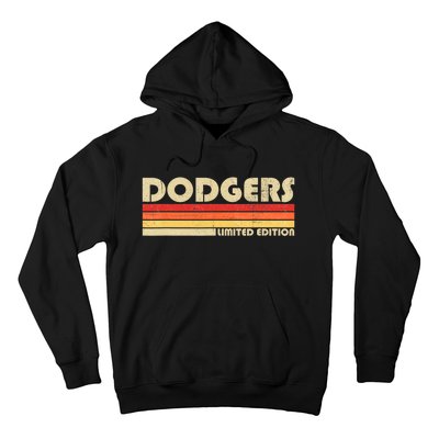 Dodgers Name Retro Vintage Apparel Hoodie