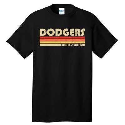 Dodgers Name Retro Vintage Apparel Tall T-Shirt