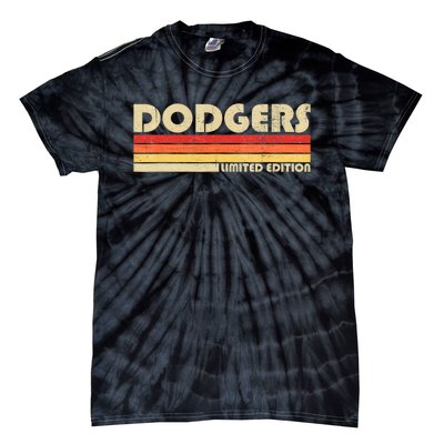 Dodgers Name Retro Vintage Apparel Tie-Dye T-Shirt