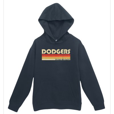 Dodgers Name Retro Vintage Apparel Urban Pullover Hoodie