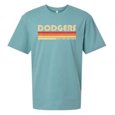 Dodgers Name Retro Vintage Apparel Sueded Cloud Jersey T-Shirt