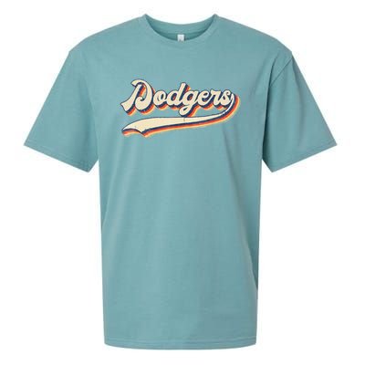 Dodgers Name Retro Vintage Gift Sueded Cloud Jersey T-Shirt