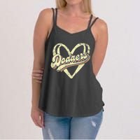 Dodgers Name Retro Vintage First Name Dodgers Lover Usa Flag Women's Strappy Tank