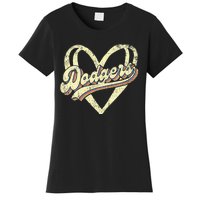 Dodgers Name Retro Vintage First Name Dodgers Lover Usa Flag Women's T-Shirt