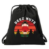 Deez Nut Retro Drawstring Bag