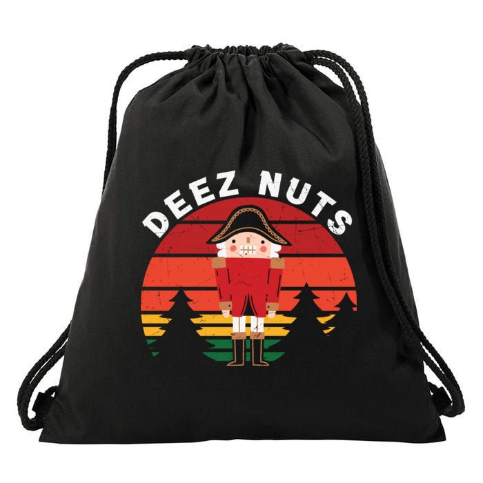 Deez Nut Retro Drawstring Bag