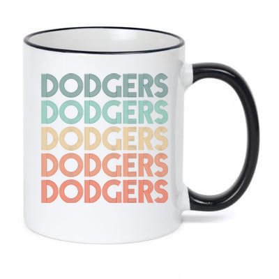 Dodgers Name Retro Vintage Apparel Gift Dodgers Lover 11oz Black Color Changing Mug