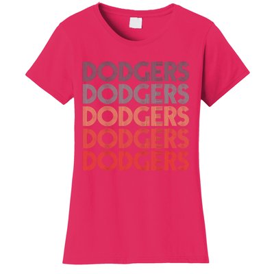 Dodgers Name Retro Vintage Apparel Gift Dodgers Lover Women's T-Shirt