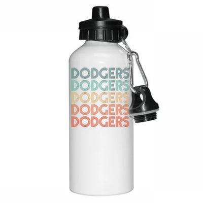 Dodgers Name Retro Vintage Apparel Gift Dodgers Lover Aluminum Water Bottle 