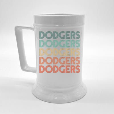 Dodgers Name Retro Vintage Apparel Gift Dodgers Lover Beer Stein