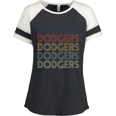 Dodgers Name Retro Vintage Apparel Gift Dodgers lover Enza Ladies Jersey Colorblock Tee