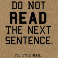Do Not Read The Next Sentence Funny Cotton Canvas Backpack