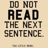 Do Not Read The Next Sentence Funny Bag