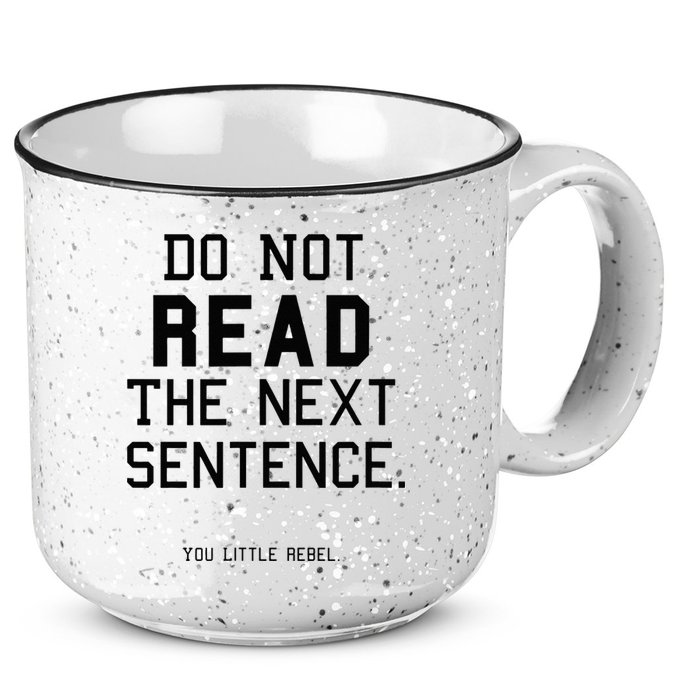 Do Not Read The Next Sentence Funny 15oz Campfire Ceramic Mug