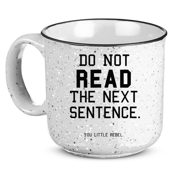 Do Not Read The Next Sentence Funny 15oz Campfire Ceramic Mug