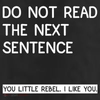 Do Not Read The Next Sentence You Little Rebbel Funny Sayings Crop Fleece Hoodie