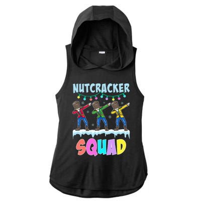 Dabbing Nutcracker Squad Christmas Ballet Pj Xmas Ladies PosiCharge Tri-Blend Wicking Draft Hoodie Tank