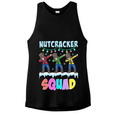Dabbing Nutcracker Squad Christmas Ballet Pj Xmas Ladies PosiCharge Tri-Blend Wicking Tank