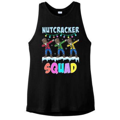 Dabbing Nutcracker Squad Christmas Ballet Pj Xmas Ladies PosiCharge Tri-Blend Wicking Tank