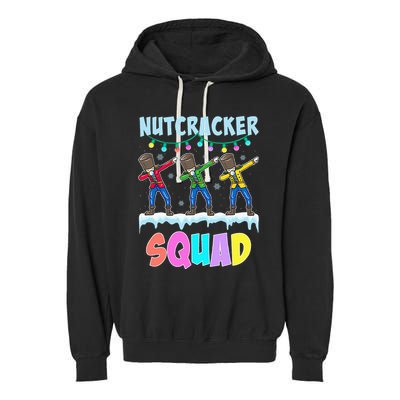 Dabbing Nutcracker Squad Christmas Ballet Pj Xmas Garment-Dyed Fleece Hoodie