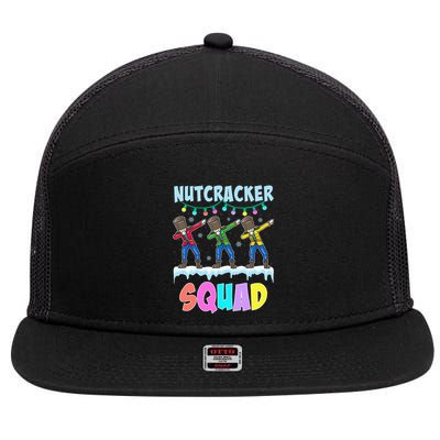 Dabbing Nutcracker Squad Christmas Ballet Pj Xmas 7 Panel Mesh Trucker Snapback Hat