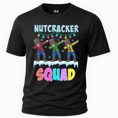 Dabbing Nutcracker Squad Christmas Ballet Pj Xmas Cooling Performance Crew T-Shirt