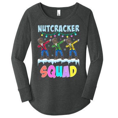 Dabbing Nutcracker Squad Christmas Ballet Pj Xmas Women's Perfect Tri Tunic Long Sleeve Shirt