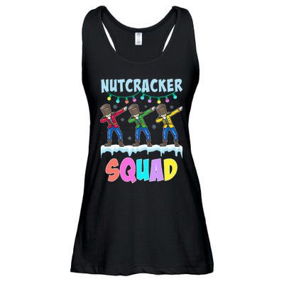 Dabbing Nutcracker Squad Christmas Ballet Pj Xmas Ladies Essential Flowy Tank