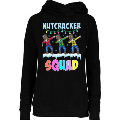 Dabbing Nutcracker Squad Christmas Ballet Pj Xmas Womens Funnel Neck Pullover Hood