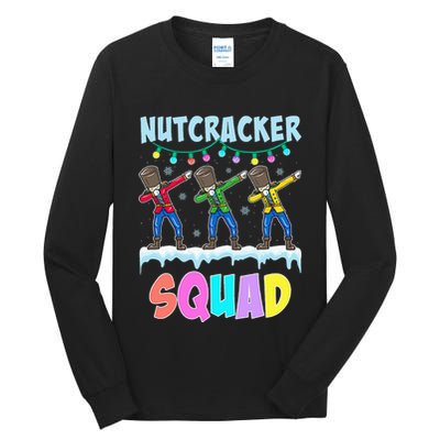 Dabbing Nutcracker Squad Christmas Ballet Pj Xmas Tall Long Sleeve T-Shirt
