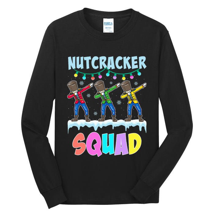 Dabbing Nutcracker Squad Christmas Ballet Pj Xmas Tall Long Sleeve T-Shirt