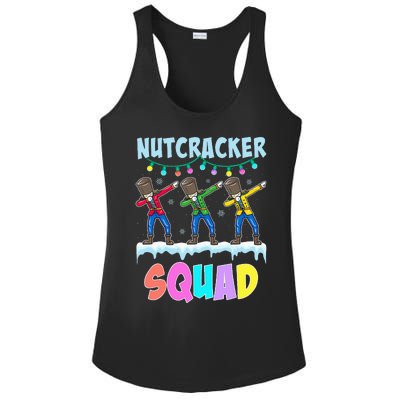 Dabbing Nutcracker Squad Christmas Ballet Pj Xmas Ladies PosiCharge Competitor Racerback Tank