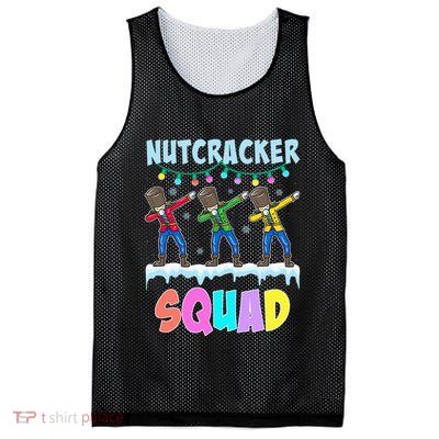 Dabbing Nutcracker Squad Christmas Ballet Pj Xmas Mesh Reversible Basketball Jersey Tank