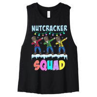 Dabbing Nutcracker Squad Christmas Ballet Pj Xmas Women's Racerback Cropped Tank