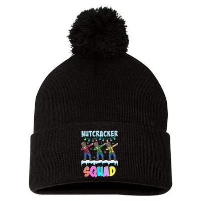 Dabbing Nutcracker Squad Christmas Ballet Pj Xmas Pom Pom 12in Knit Beanie
