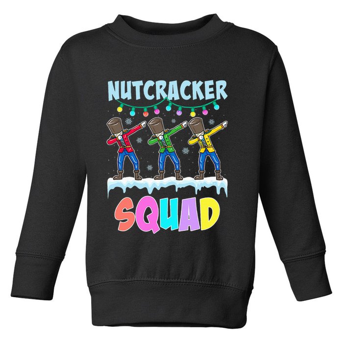 Dabbing Nutcracker Squad Christmas Ballet Pj Xmas Toddler Sweatshirt